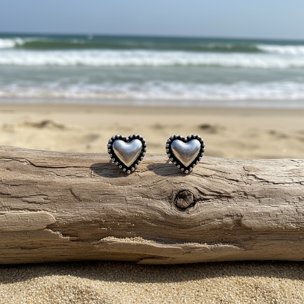 Women's Minimalist Versatile Retro Heart-Shaped Stud Earrings